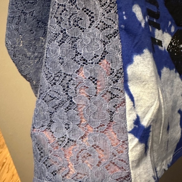 AC DC poncho lace up cycle hand made one size fits most bleached - Picture 3 of 4